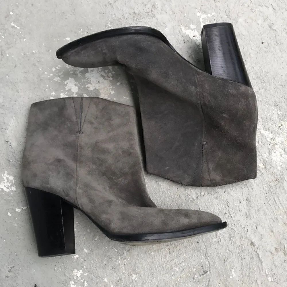 Vince Erving Gray Ankle Boots